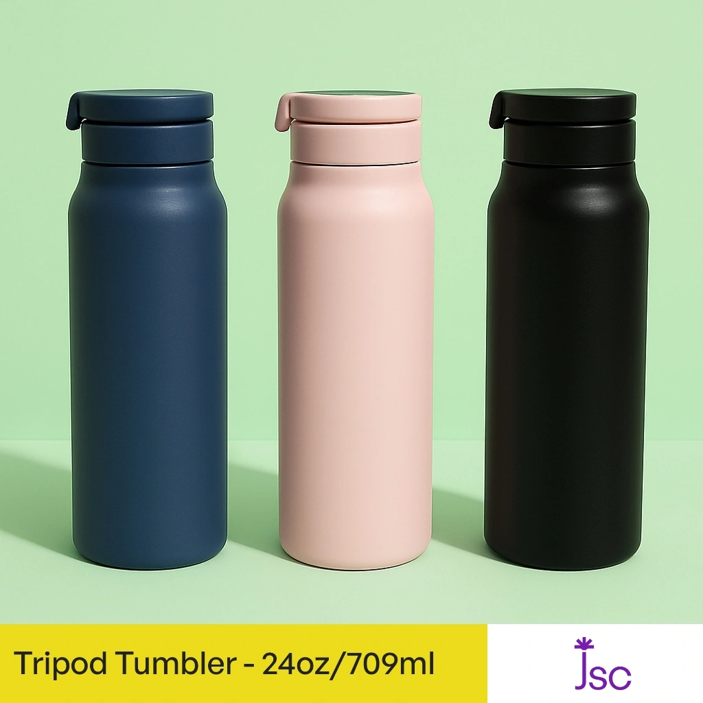 Magnetic / Magsafe Tripod Tumbler 24oz (709 ML) Botol Minum Magnet Tripod Smartphone - TAHAN PANAS & DINGIN
