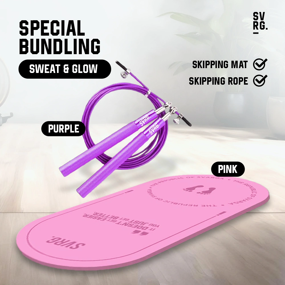 Special Bundling - Sweat & Glow - Skipping Mat - Skipping Rope