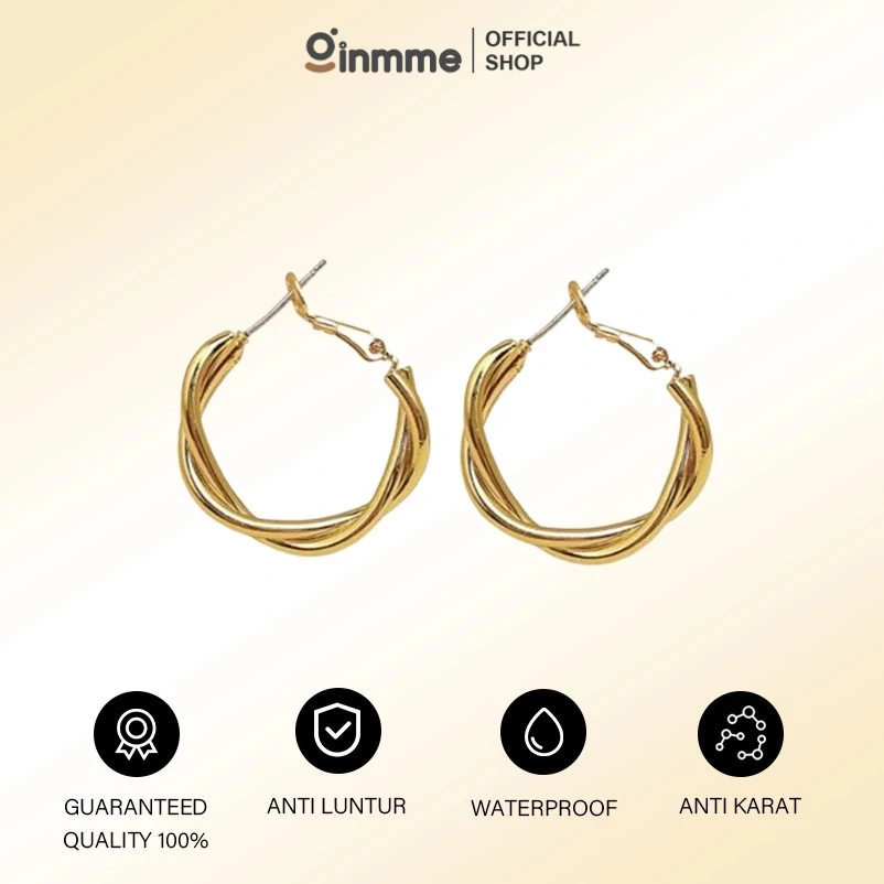 Ginmme Anting Wanita Motif Geometris Anting Tusuk Anting Stud Wanita Aksesoris Fashion