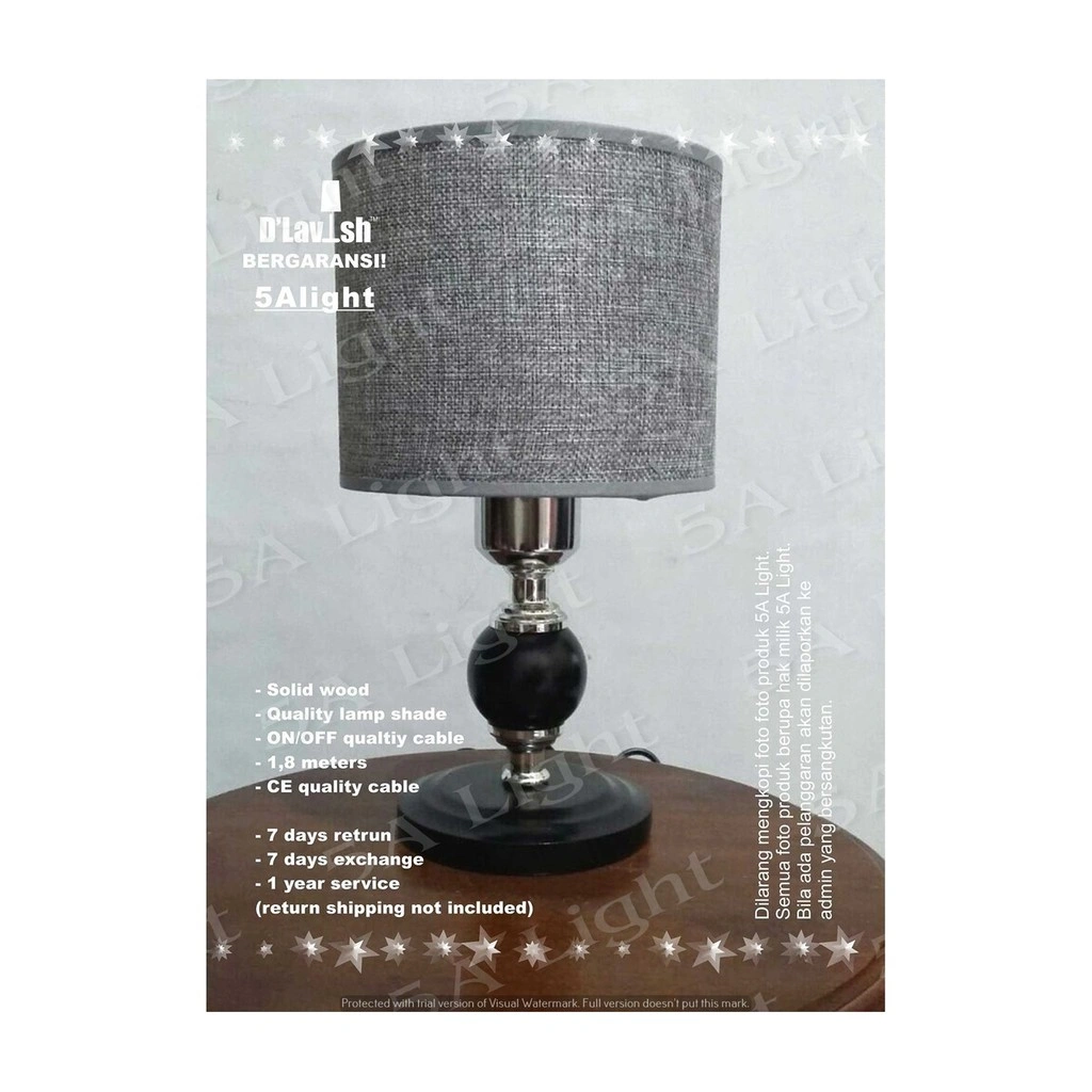 Black Garnet Minimalis - Lampu Hias Meja Dekorasi