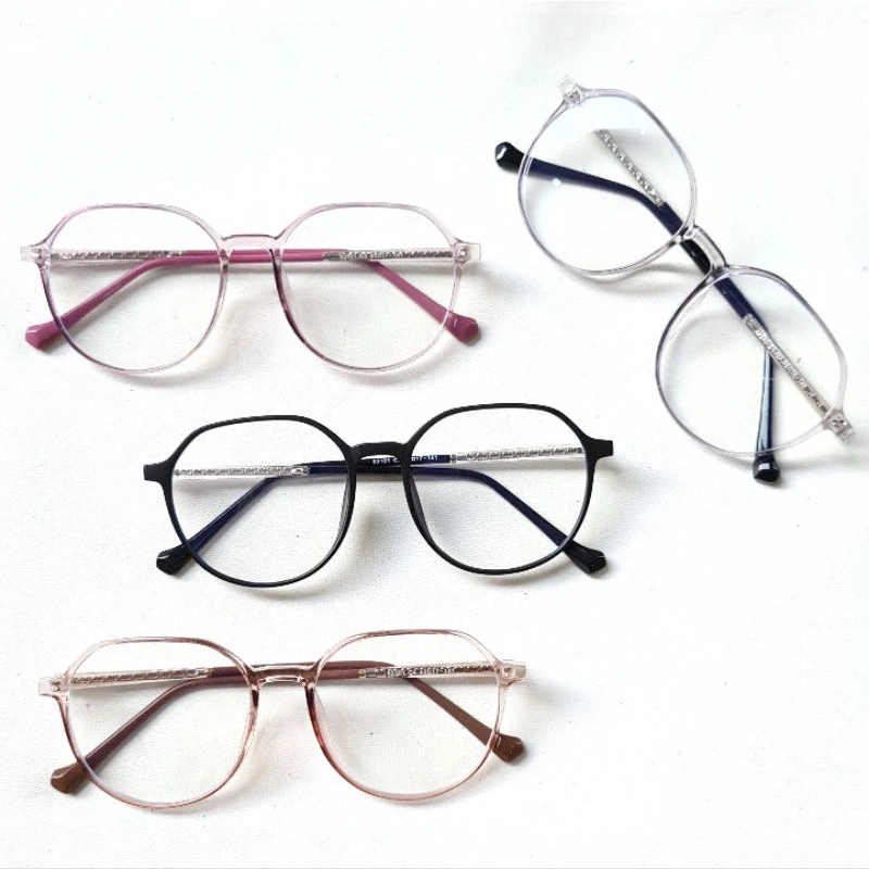 Frame + Lensa Anti Radiasi Kacamata Prisma Lentur 83101