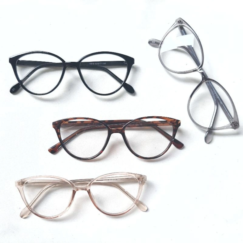 Kacamata Cat eye oval 810 + Lensa Anti Radiasi
