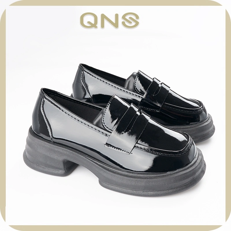 QNS Sepatu Pantofel Wanita Hitam Sepatu Docmart Sepatu Oxford Lolita MaryJane Shoes Sepatu Paskibra Wanita QN604 COD