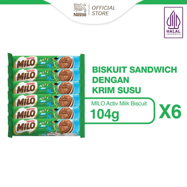Milo Activ Milk Biscuit x6