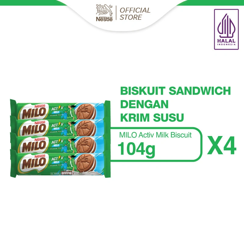 Milo Activ Milk Biscuit x4