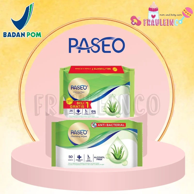 *FRAULEINCO* Tissue basah PASEO anti bacterial b1g1 (2x25sheets) / tissue anti bakteri / Paseo wipes antibacterial
