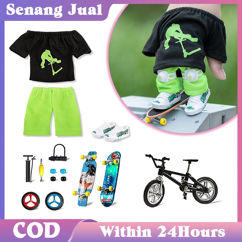 Mini Sepeda Skateboard Jari Mainan Bmx Set Anak Berinteraksi Mainan / Mainan Koleksi Kreatif Klasik