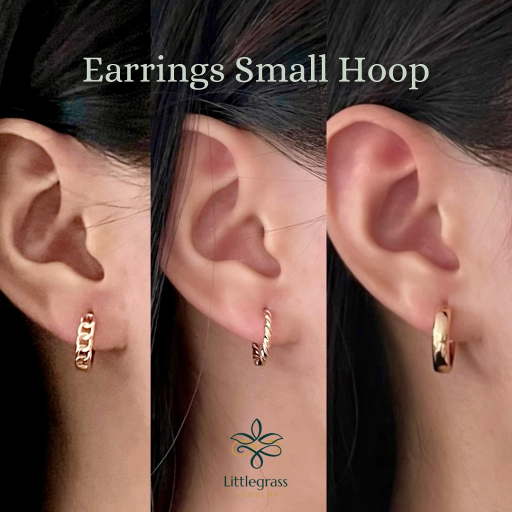 Anting Wanita Gipsy Gold Plated Earring Klip Hoop Aksesoris Perhiasan Lapis Emas Anti Karat