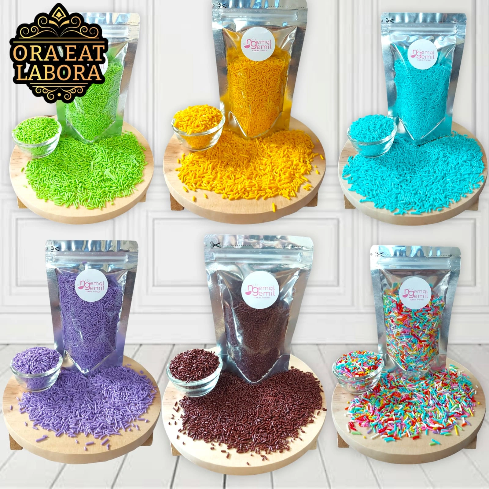 Meses Pouch Meses Butiran Coklat Sprinkle Topping Donut Kue Bolu Kualitas Premium - Ora Eat Labora