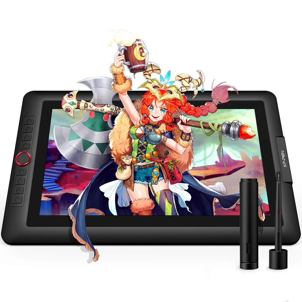 XPPen Artist 15.6 Pro V2 Pen Display 15.4-Inch Graphic Display Drawing Monitor With A Red Dial & 16K