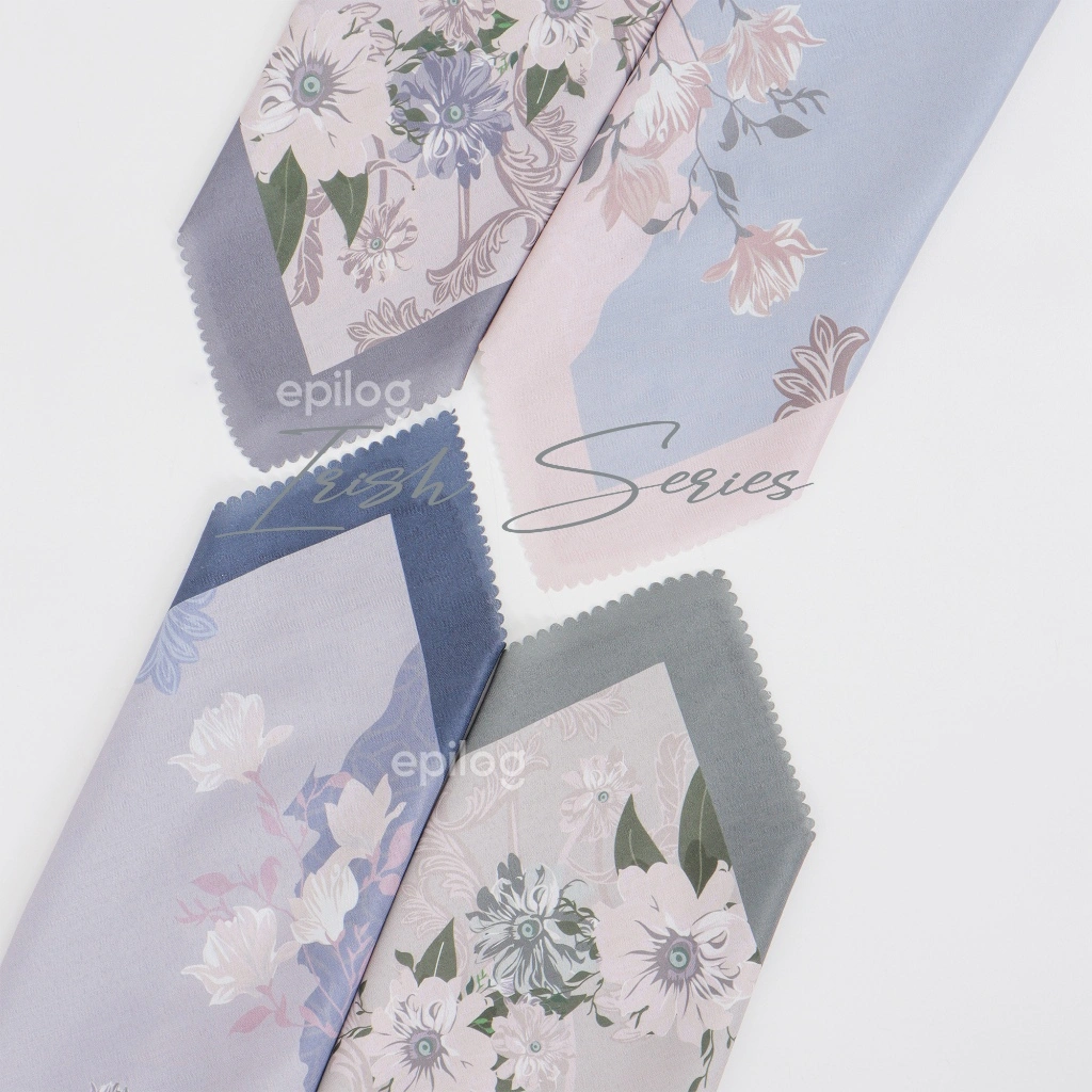 Hijab Segi Empat Motif Syar'i 130x130 Flowers Series Voal Sublime Premium
