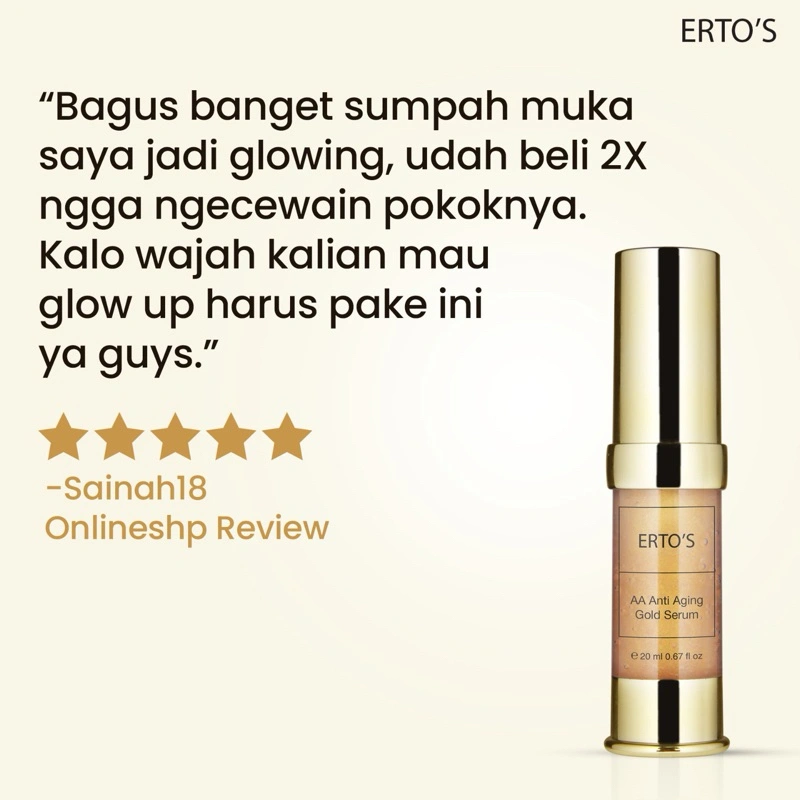 AA Anti Aging gold serum / serum anti aging / hydrating / Anti Flek Hitam/ untuk semua jenis kulit