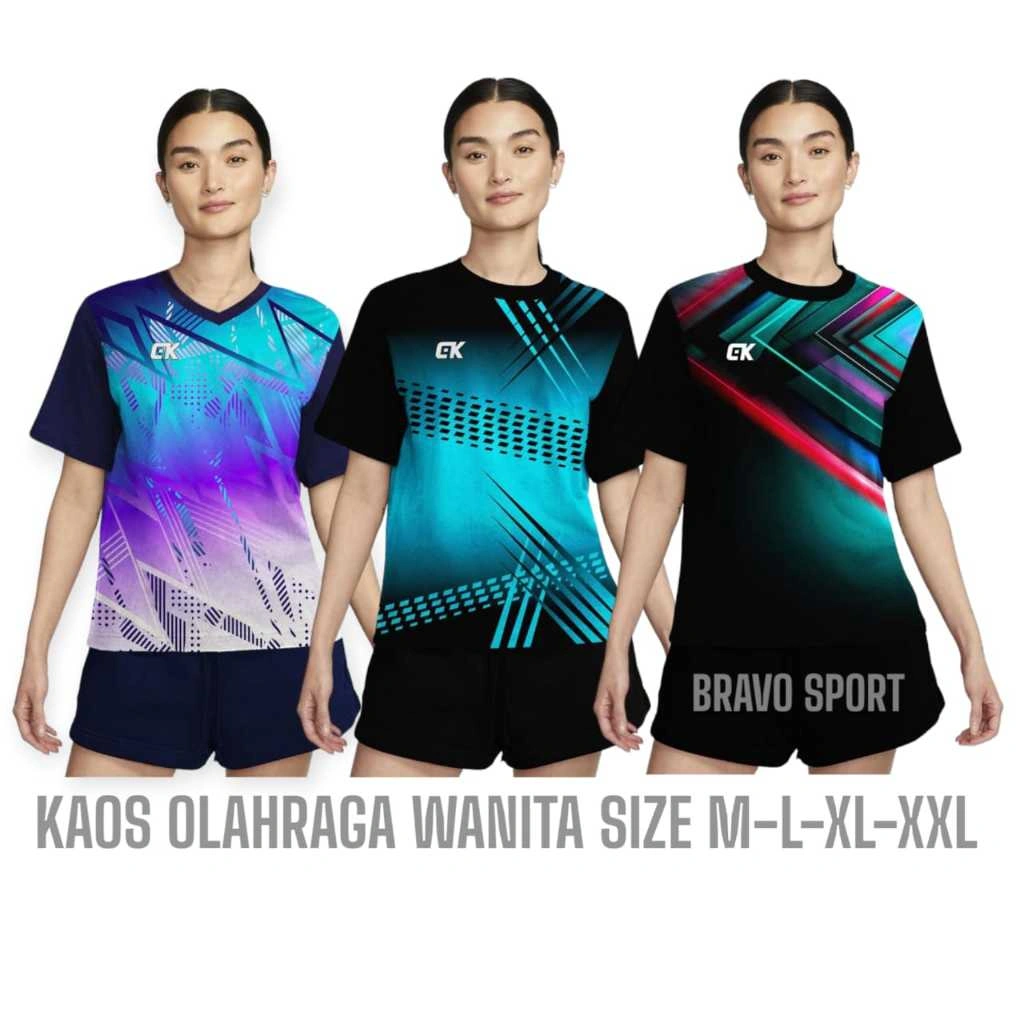 Baju Olahraga Jersey Bola Volly Wanita Dewasa//Costum Olahraga Futsal Volly Badmintoon Printing Size M-L-XL-XXL