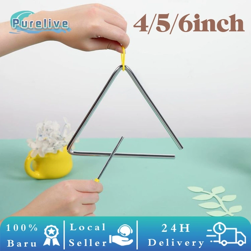 4/5/6 Inci Triangle Alat Musik Instrument Triangle Alat Musik