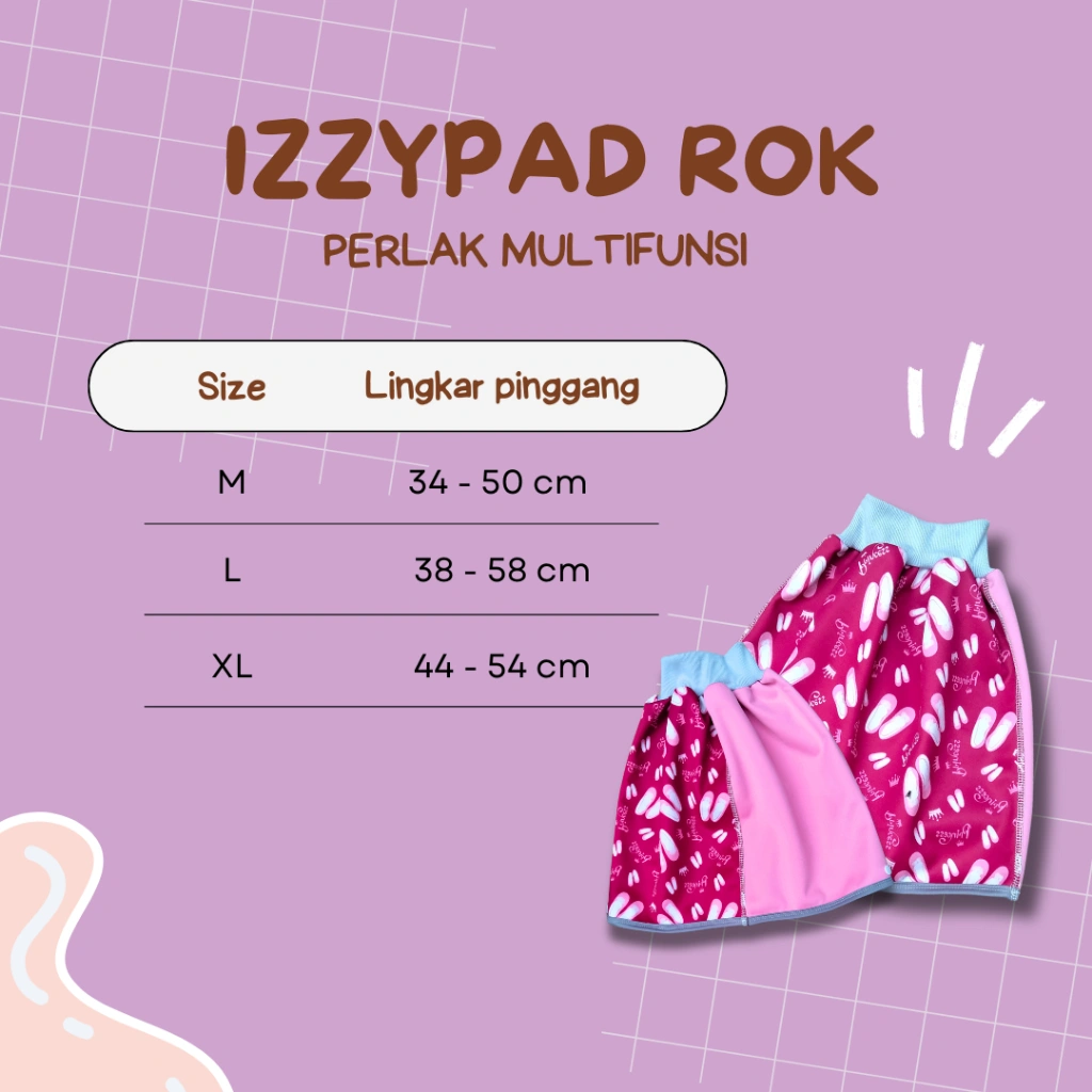Izzypad Rok Perlak Klodiz Bertoilet Training Anti Tembus Waterproof