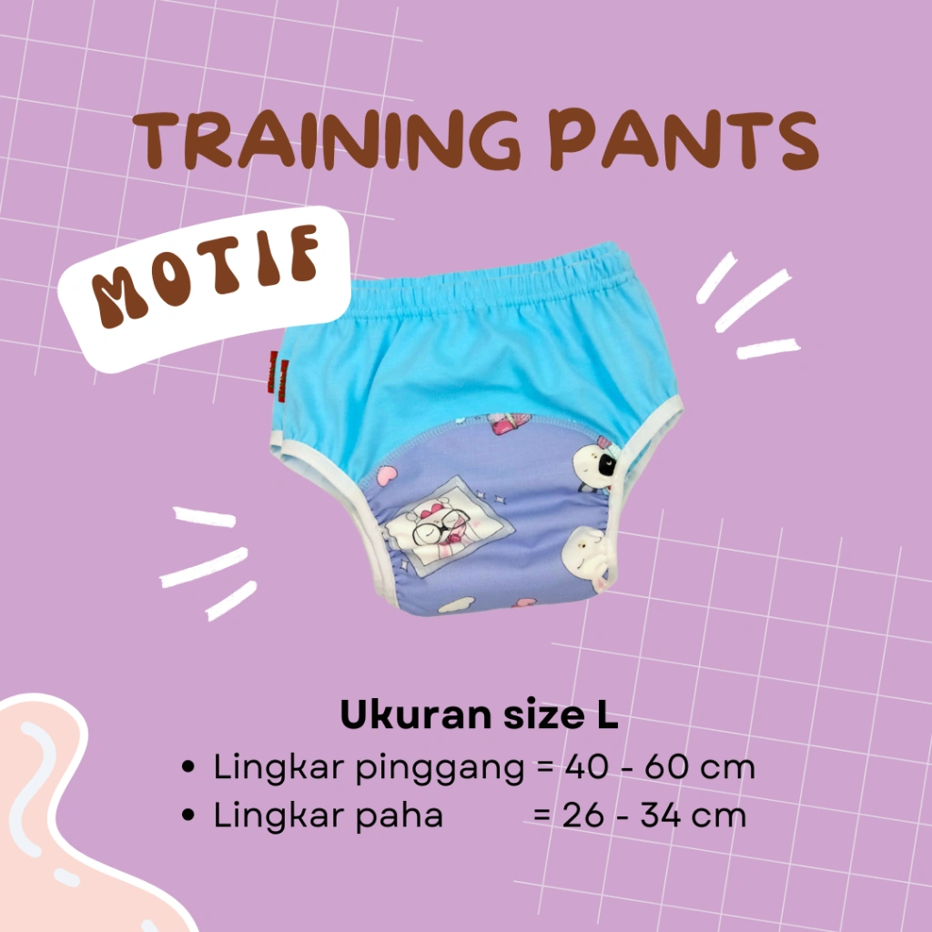 KLODIZ TRAINING PANTS SIZE L - RAGAM WARNA