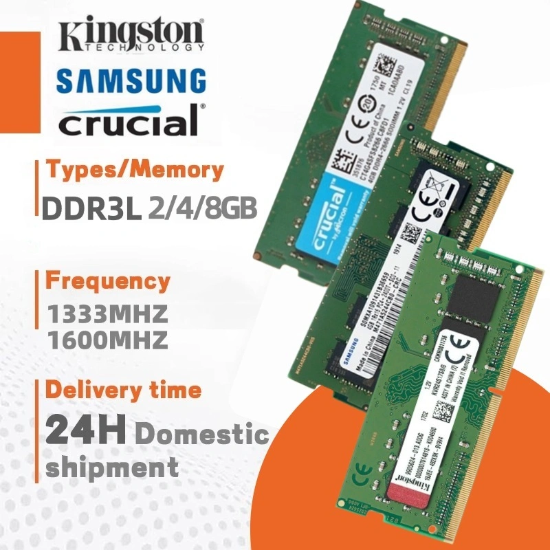 Kingston SODIMM DDR3 RAM LAPTOP SAMSUNG DDR3L 4GB/8GB 10600/1333MHz 1600MHz ORIGINAL RAM SODIMM 1.35v 4GB for Notebook