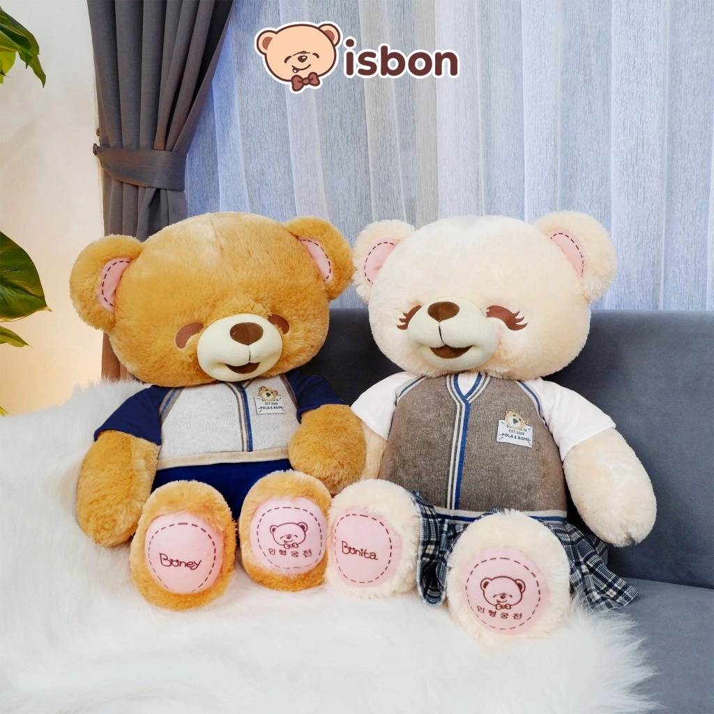 ISTANA BONEKA Beruang Boney Bonita Seragam NAVY Baju School Day Biru Bahan Premium Cocok Untuk Hadiah Mainan Anak