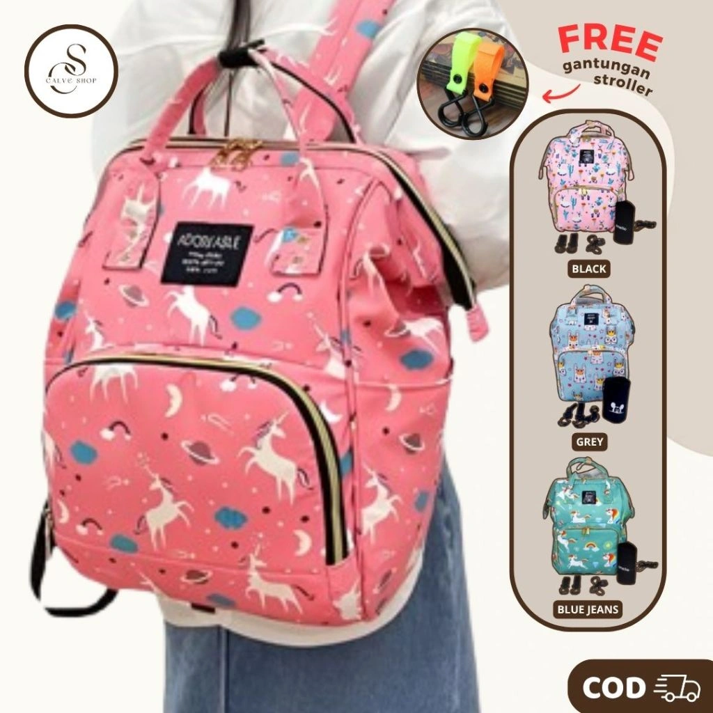 TAS ANELO TAS RANSEL diaper bag Penghangat Motif CARTOON Edition/tas botol susu baby