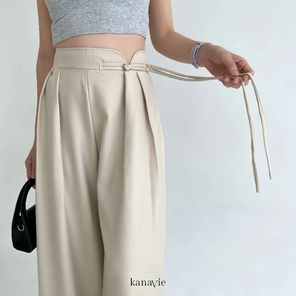 [KANAVIE] Jenny Pants Culottes Celana Panjang Wanita Highwaist Long Pants Kulot Cewek Casual Daily Fashion HW
