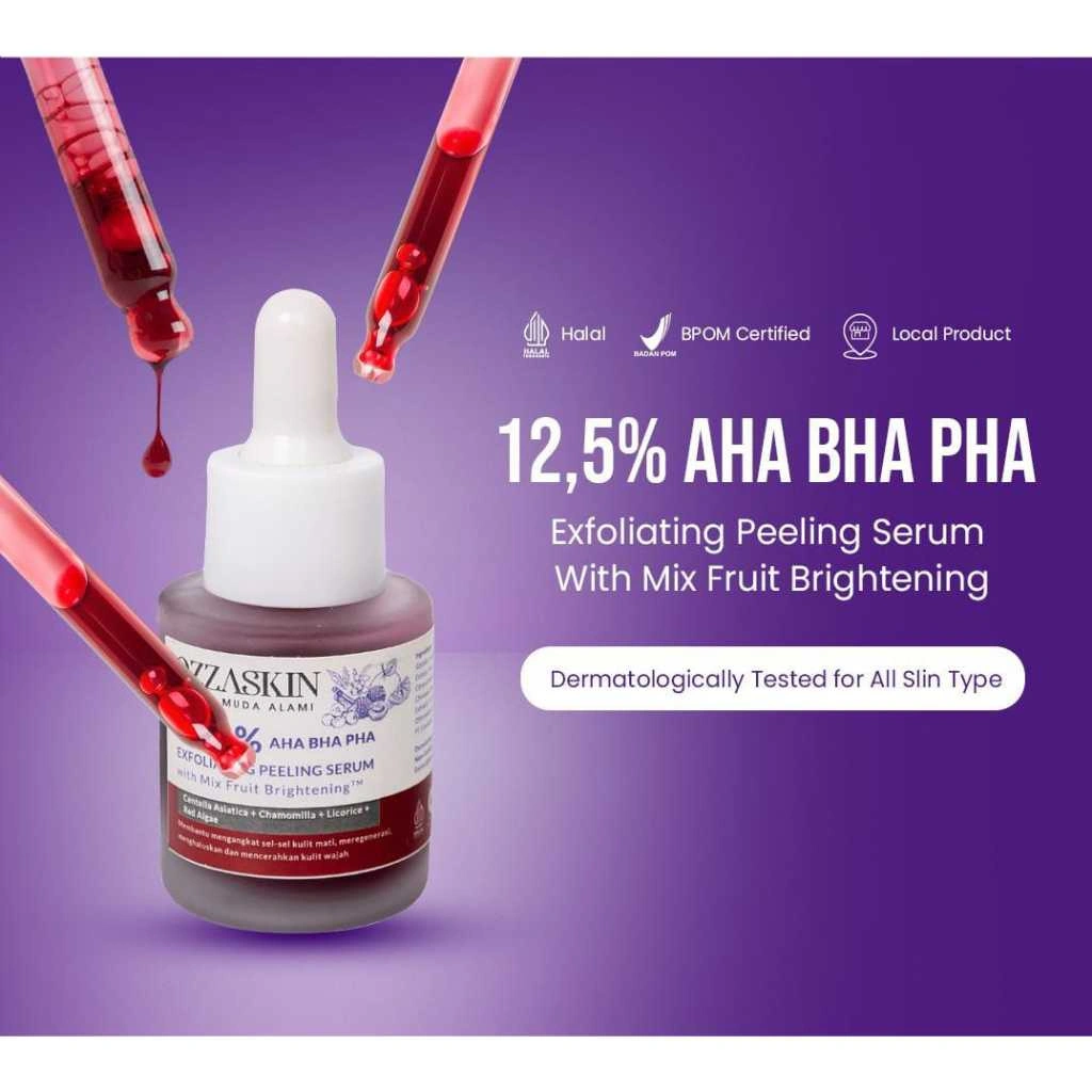 OZZASKIN PEELING SERUM AHA BHA PHA Serum Eksfoliasi Untuk Kulit Cerah dan Halus by Oki Setiana Dewi