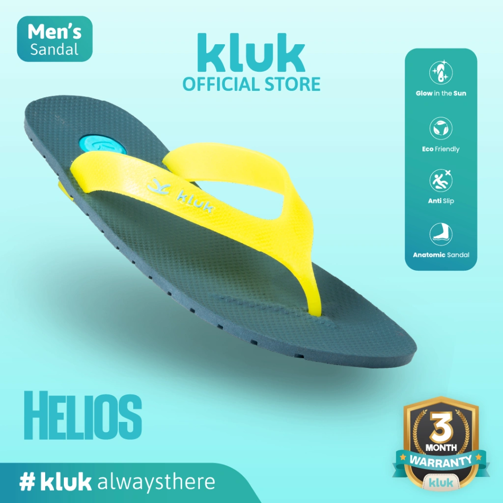 KLUK Sandal Jepit Pria - Helios Uno Cama Tosca - Anatomic Premium Sandal [Glow in the Sun]