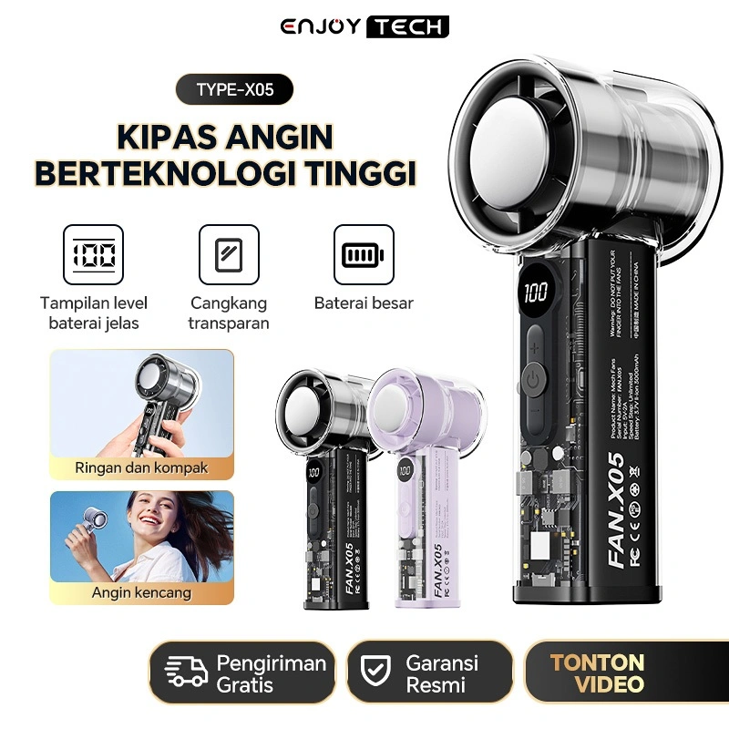 Kipas Pendingin AC Transparan Kipas Es Semikonduktor Mini Transparan Kipas Transparan Portabel Tampilan Digital Kipas USB Mekanis Diam Diam Tahan Lama