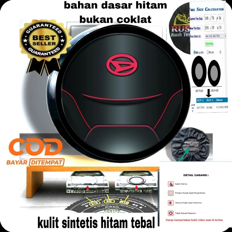 tutup konde ban mobil TARUNA GAMBAR TAJAM pilihan ukuran