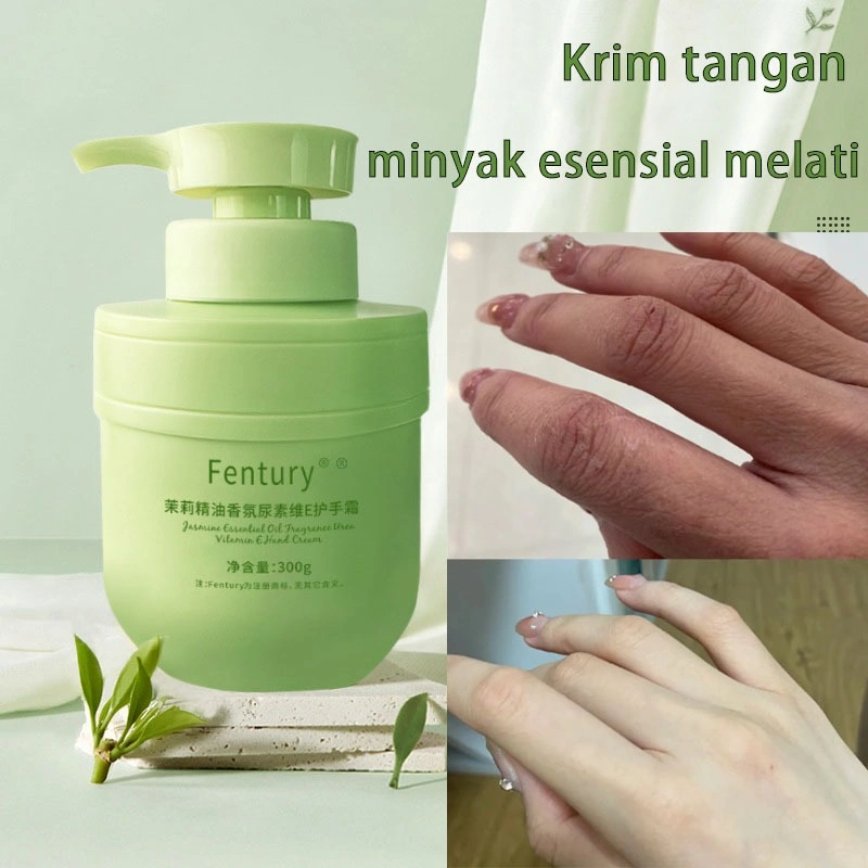 Krim tangan bunga melati 300mlAnti keriput Lembutkan tangan Krim Tangan Pencerah Tahan Lama Wanginya