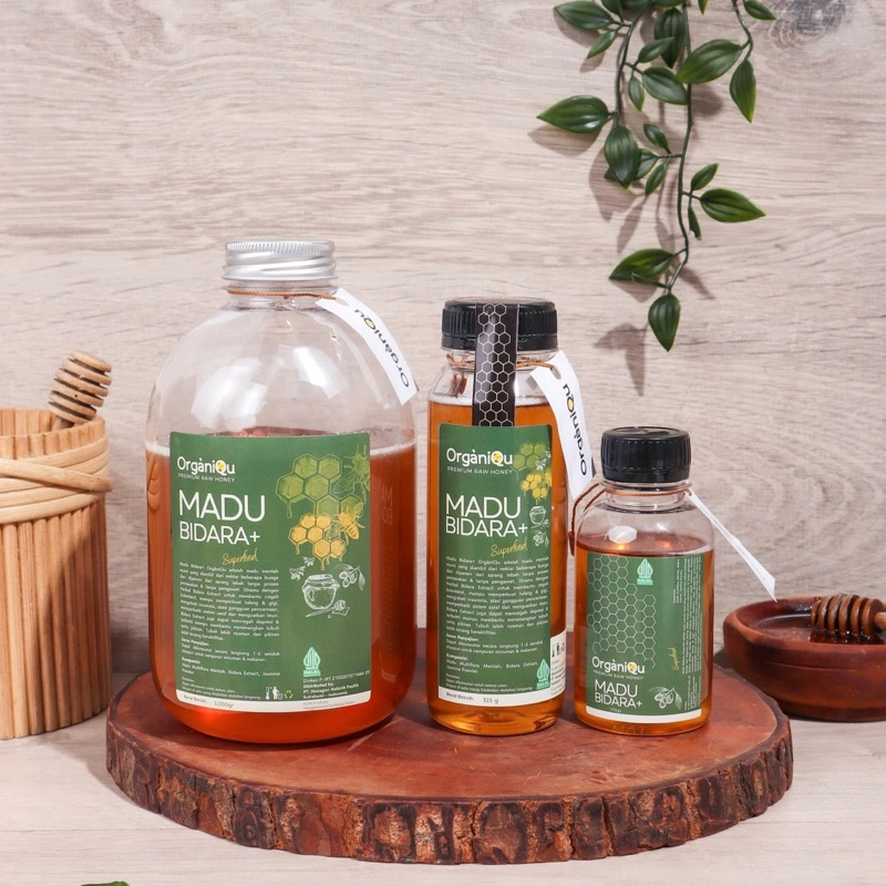 OrganiQu Premium Madu Mentah Bidara+ Suplemen anak & dewasa untuk kesehatan mental, menguatkan gigi, sendi, pencernaan & demam