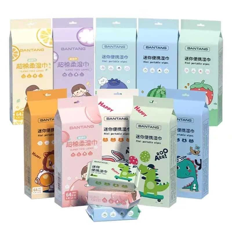 Tisu Basah Travel Size Pack (8 Bungkus) Tisu Basah Murah Promo Tisu Basah Bayi Tisu Mini Tisu Wajah
