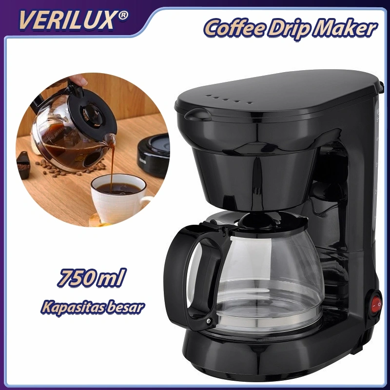 750 ml Coffee Drip Maker - Hitam Mesin Kopi Espresso Machine Alat Pembuat Minuman Kopi 5 cangkir Mesin Pembuat Kopi Drip