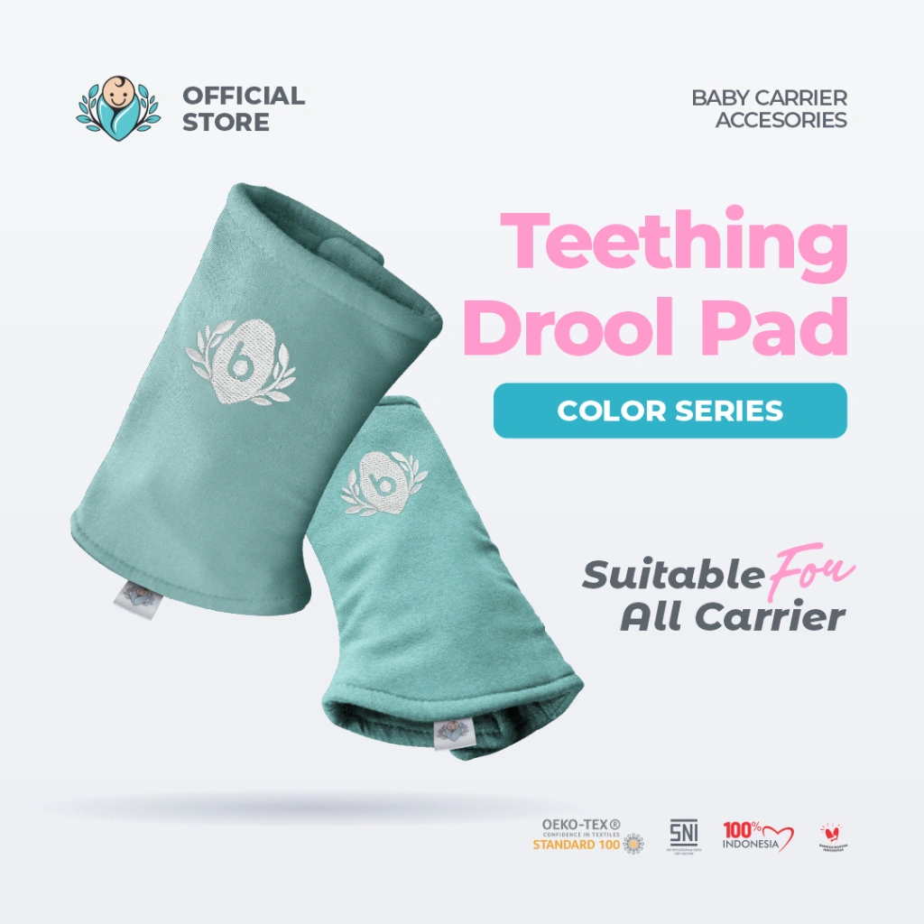 BAYIKU.ID Teether Teething Drool Pad Pelindung Gendongan SSC / HipSeat Teether Gigitan Bayi Warna