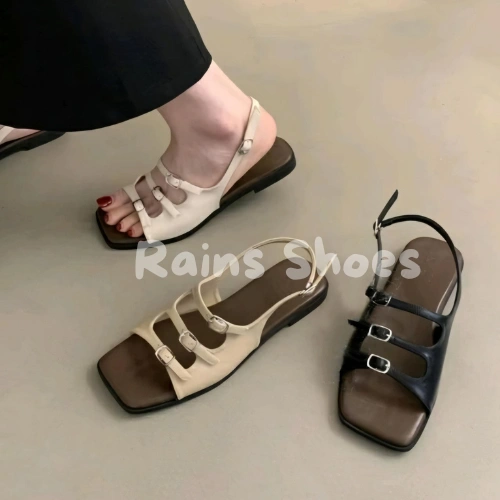 Rains.Shoes - Ivana GS 22 Sandal wanita sandal flat busa empuk Trendyy COD