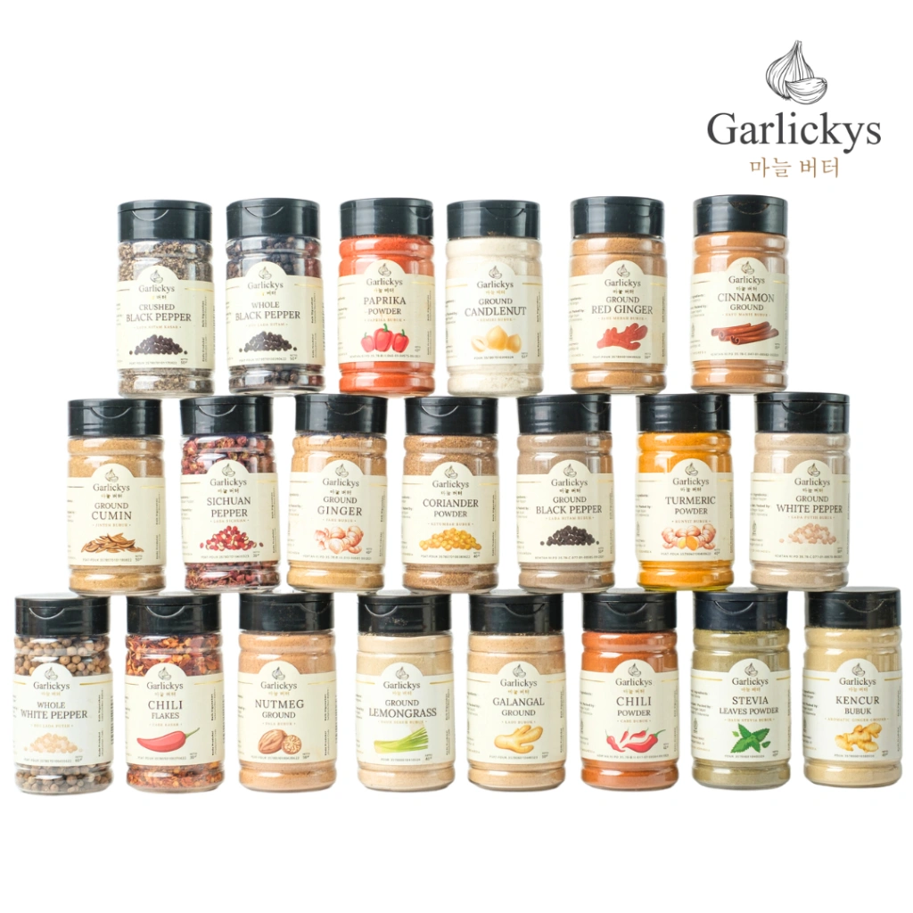 Bumbu Rempah Masak Dapur Lengkap Bubuk Bawang Putih Bombay Merah Lada Hitam Putih Merica Ngohiong Halal Paprika Cabe Chili Flakes Pala Kunyit Ketumbar Italian Herbs Cajun Seasoning Dry Rub Chia Seed Biji Selasih Kemiri Lengkuas