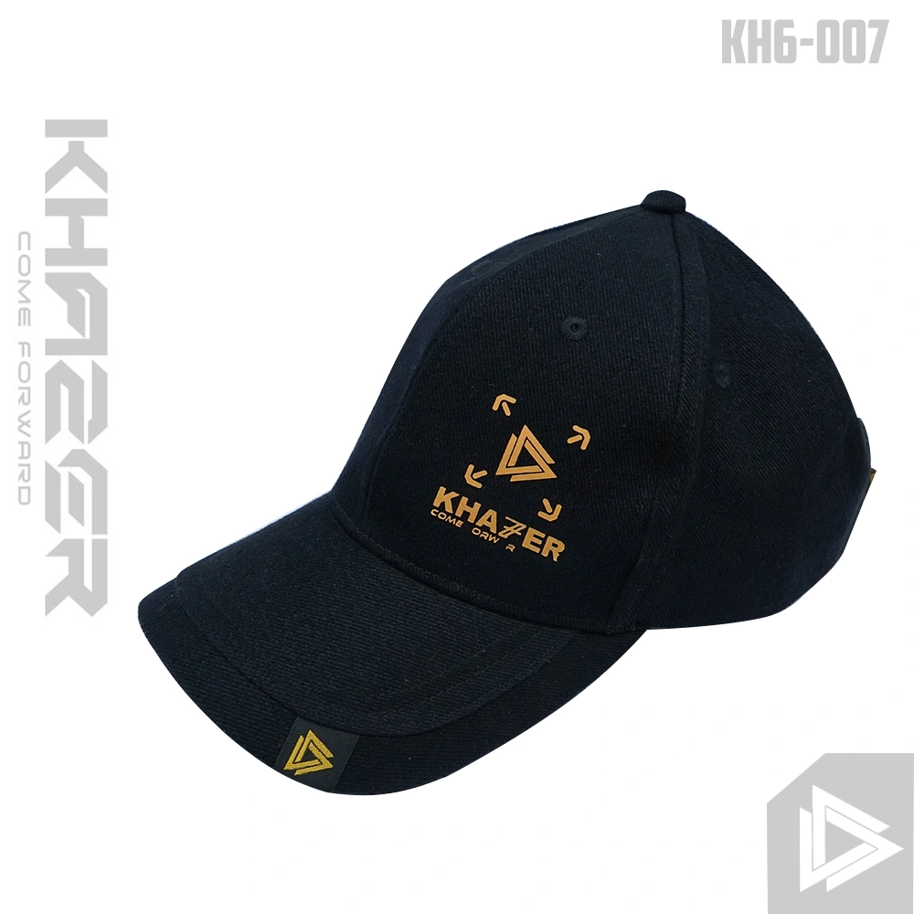 KHAZER Topi Baseball Full Black - KH6-007