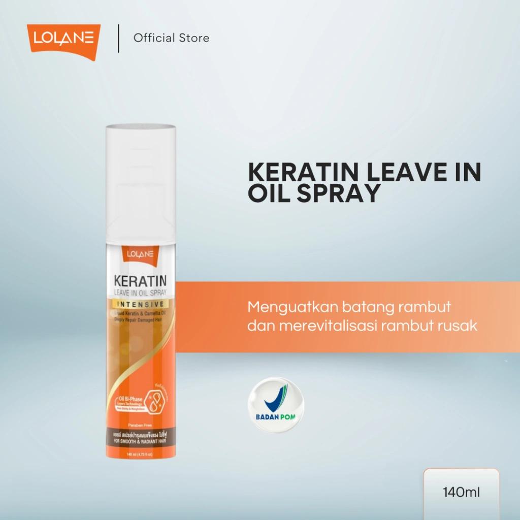 Lolane Keratin Leave in Oil Spray 140 ml | Keratin Leave in Spray | Heat Protection