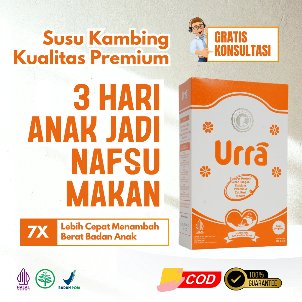Urra Susu Kambing Penggemuk Badan dan Penambah Nafsu Makan Anak 1 Box