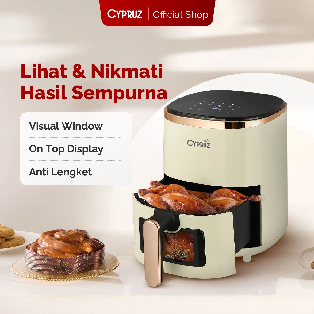 Cypruz Window Air Fryer Digital 3,5 Liter