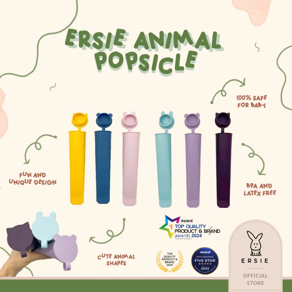 ERSIE ANIMAL POPSICLE | Tempat mold ice cream, Popsicle