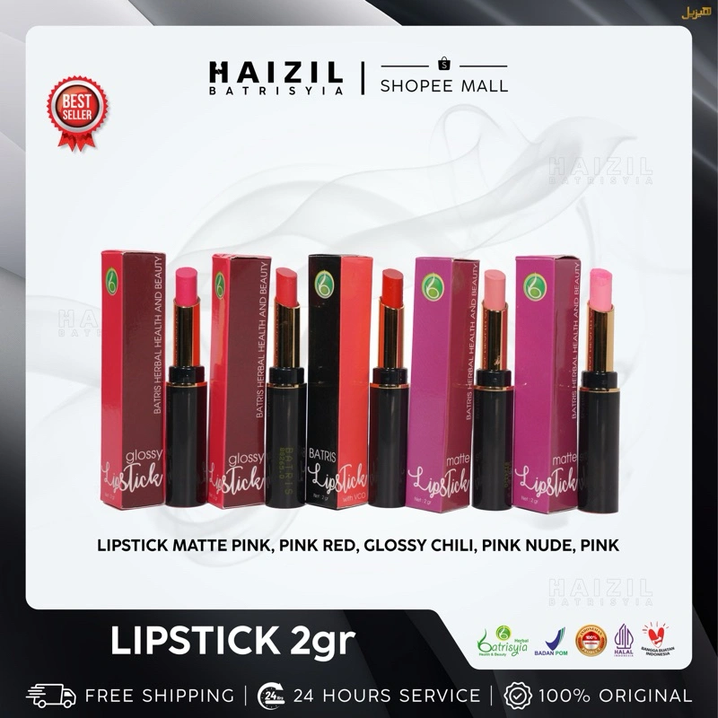 BATRISYIA - Lipstick With VCO 2gr | Lipstik Herbal | Clearance