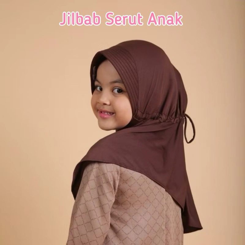 Jilbab Serut Anak Spandek Jersey