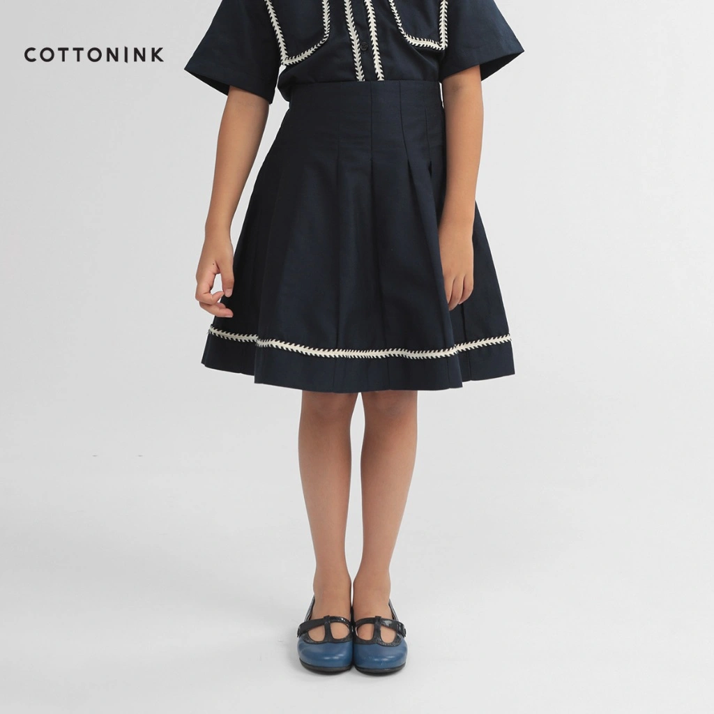 COTTONINK Mini - Bawahan Rok Anak Perempuan Navy Zomer #SummerCollection2025
