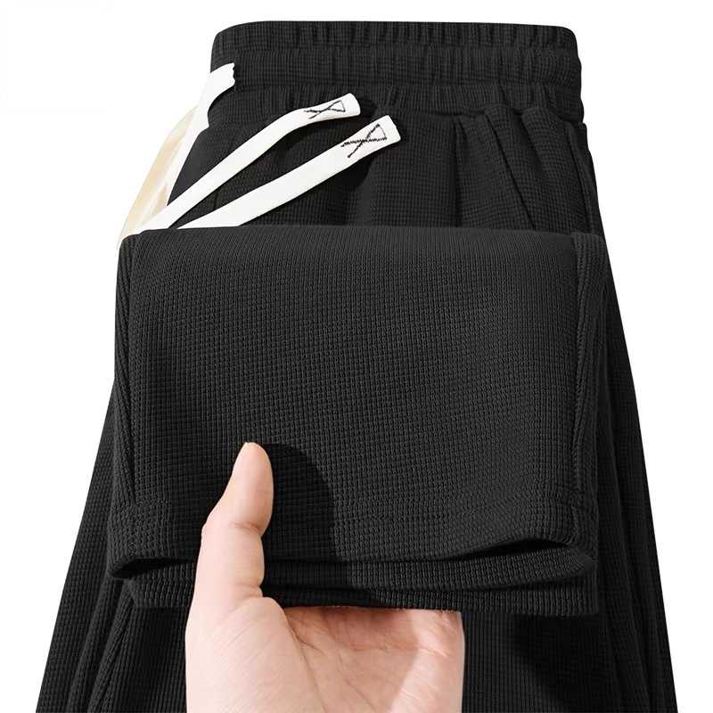 Celana Panjang Polos Celana training pria Celana Panjang Celana Kain Wafel pria kasual celana longgar pria loose pants celana oversize kasual pria