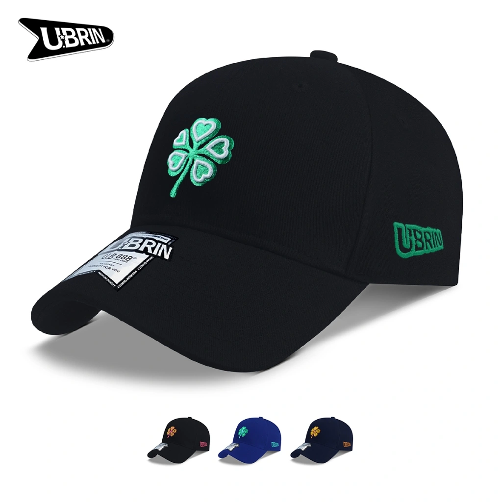 U.BRIN Topi Baseball UB8033 Original FIVE LEAF CLOVER EXTRA LUCK Modern UBRIN Hat Cap Distro Dewasa