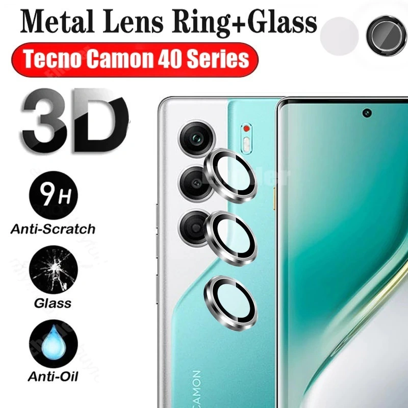 METAL RING LENS CAMERA HP TECNO CAMON 40 / 40 PRO PELINDUNG LENSA KAMERA HANDPHONE