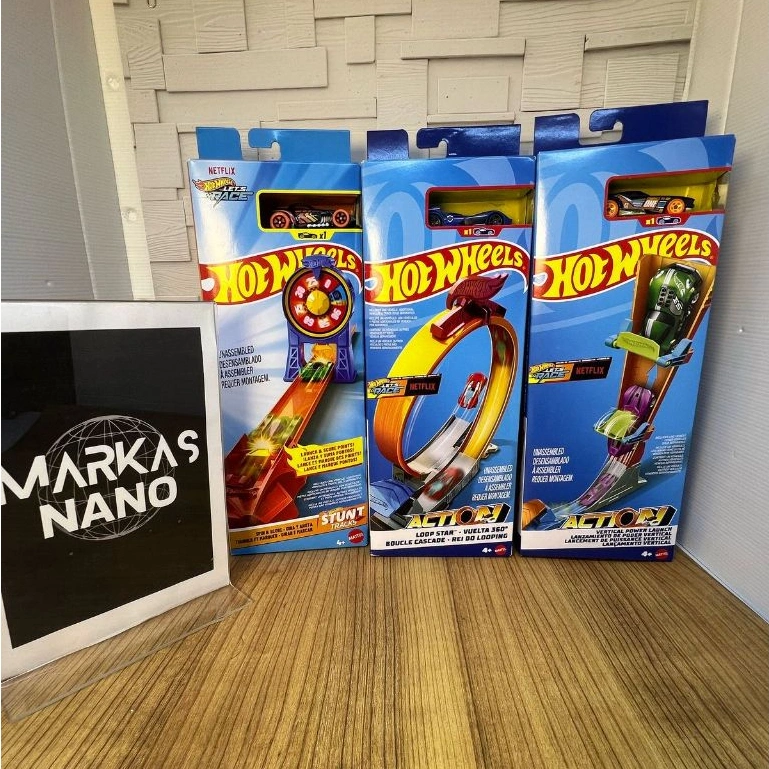 Hotwheels Hot Wheels Action Series / Stunt Tracks VERTICAL POWER LAUCH - LOOP STAR - SPIN & SCORE - ELECTRIC TOWER Original Mattel