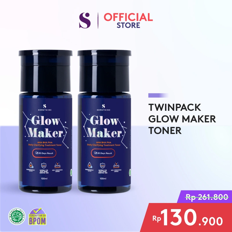 [EXCLUSIVE] SOMETHINC [2 PCS] BUY 1 GET 1 - GLOW MAKER AHA BHA PHA Daily Clarifying Treatment Toner Ukuran 100 ml