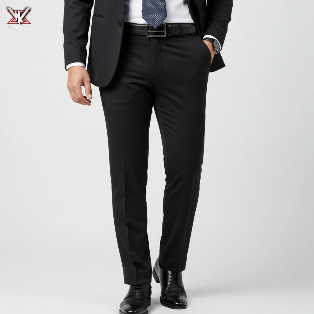 WK APPAREL - Celana Bahan Formal Slimfit Hitam 27-38