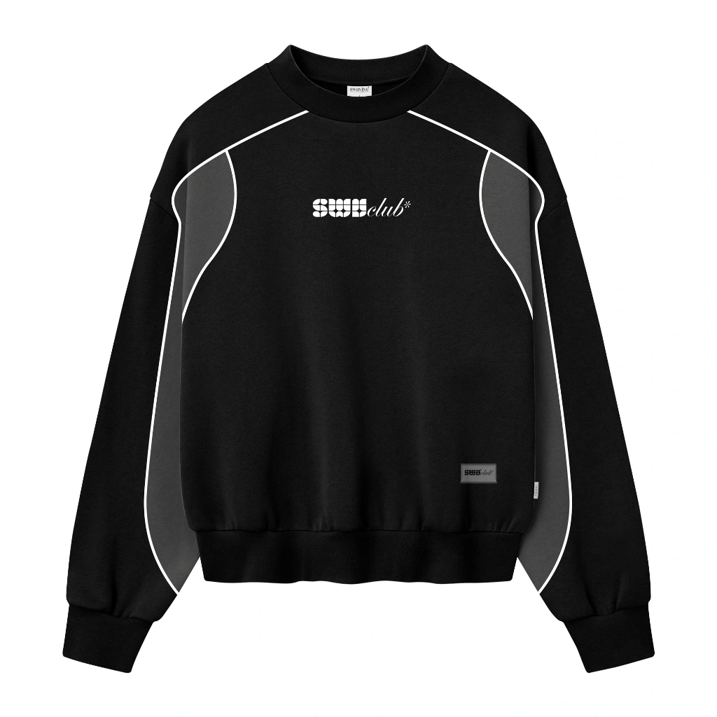 SWAVIEE Sweater Crewneck Basic List Striped -Cerrate | One Set Pullover Unisex Fit
